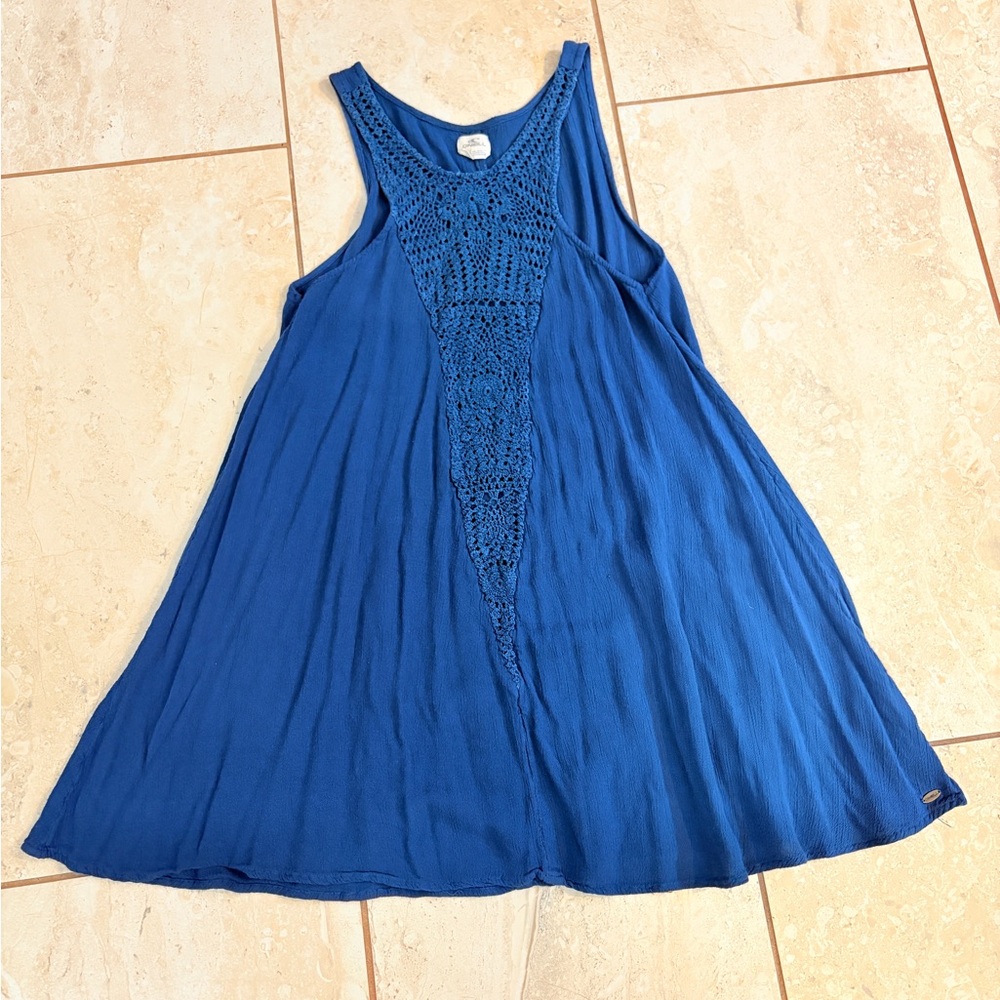 O'Neill Blue Crochet Detail dress